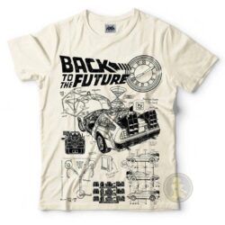 Remera Volver al Futuro - Delorean esquema (RU189)