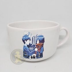 Tazón blanco - Shingeki no kyojin: Eren y Mikasa