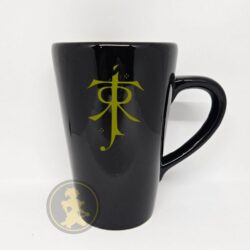 Taza alta negra - Runa de Tolkien