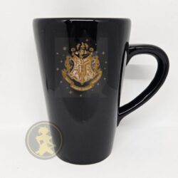 Taza alta negra - Harry Potter: Hogwarts logo