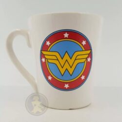 Taza conica blanca - Wonder Woman