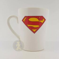 Taza conica blanca Superman - Logo