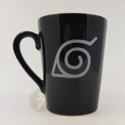 Taza cónica negra Naruto - Konoha logo