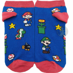 Medias soquetes - Mario Bros - Personajes mosaico