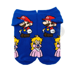 Medias soquetes - Mario Bros - Mario & Peach