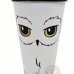 Vaso plástico con tapa - Harry Potter - Hedwig