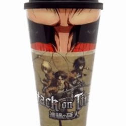 Vaso plástico con tapa - Attack On Titan