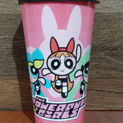 Vaso plástico con tapa - Cartoon Network - Chicas Super Poderosas