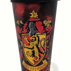 Vaso plástico con tapa - Harry Potter - Gryffindor