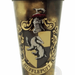 Vaso plástico con tapa - Harry Potter - Hufflepuff