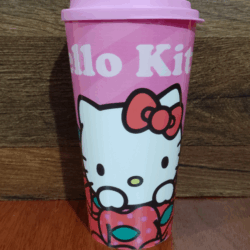 Vaso plástico con tapa - Sanrio - Hello Kitty