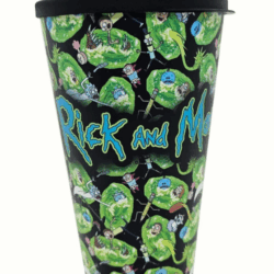 Vaso plástico con tapa - Rick and Morty