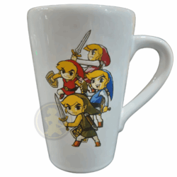 Taza alta blanca - Zelda