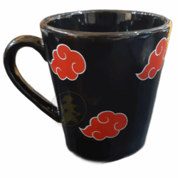 Taza cónica negra Naruto - Akatsuki nubes