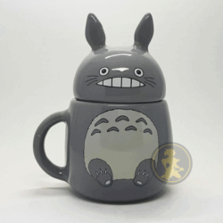Taza 3D con tapa Mi vecino Totoro (Sonriendo)