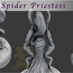 Figuras de resina Dark Elf Spider Priestess