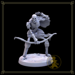 Figura de resina Skelleton Warrrior arquero