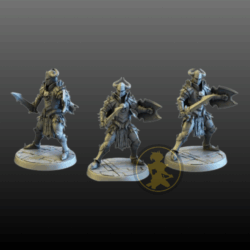 Figura de resina Warrior - Con espada y escudo