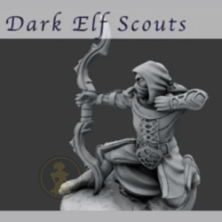Figura de resina Dark Elf Scout - Arquero