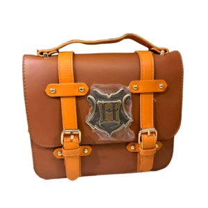Cartera portafolios Harry Potter Hogwarts Cuerina marron