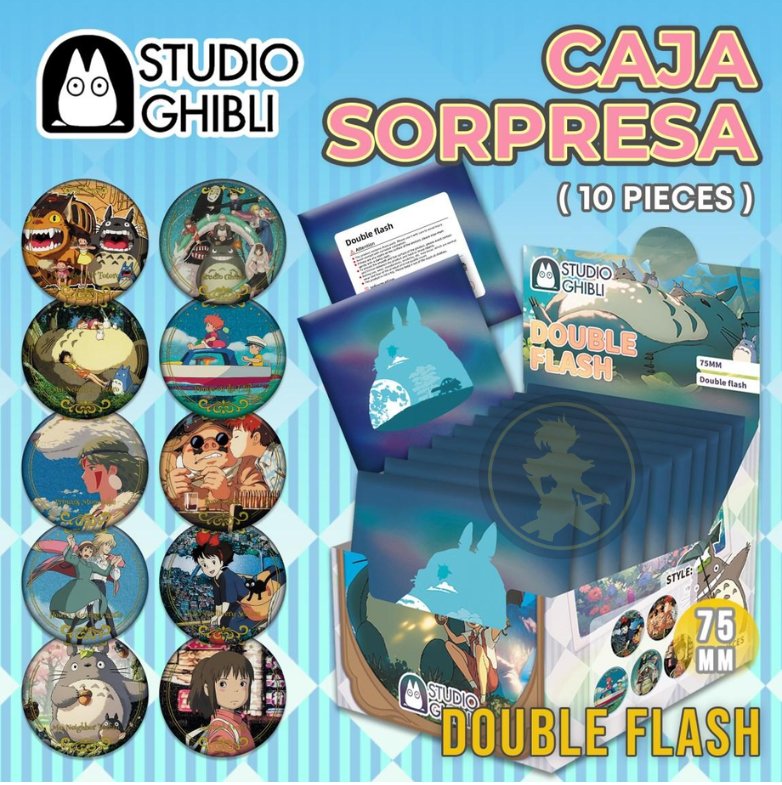 Prendedor sorpresa de 75mm - Studio Ghibli